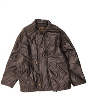 DOUGLAS Mens Leather Jacket UK 42 XL Black Leather DS29