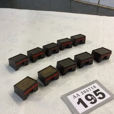 10x Peco (?) N Gauge ST-8 Buffer Stops. Wooden Bunker Type. See Des. (195)
