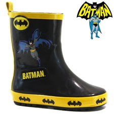 KIDS BOYS INFANTS BATMAN WELINGTON WINTER WELLIES RAIN MUD PUDDLE SNOW BOOTS