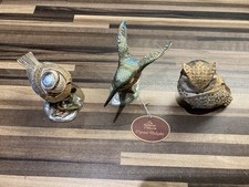 Set Of 3 Jeweled Enamelled Bird Trinket Boxes With Magnetic Clasp Ornaments