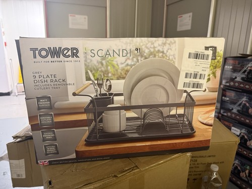 Tower scandi grey plate dish - scandi,