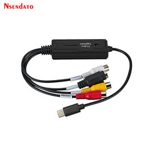 USB Type C Video Capture Card 2 in 1 Type C USB 2.0 AV Video Grabber Record Adap