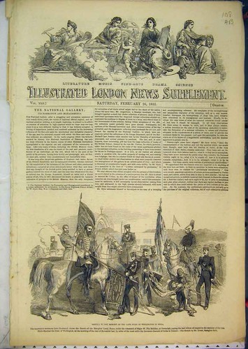 Original old antique print - old,