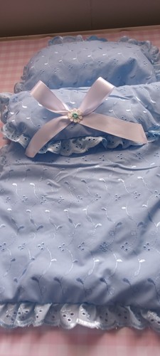 Hand made blue embroidery