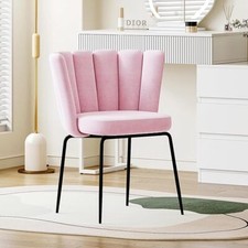 Pink Tub Chair Velvet Boucle