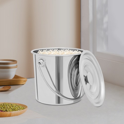Stainless steel milk bucket - steel,