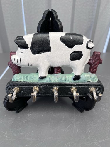 Vintage cast iron - cow, hook