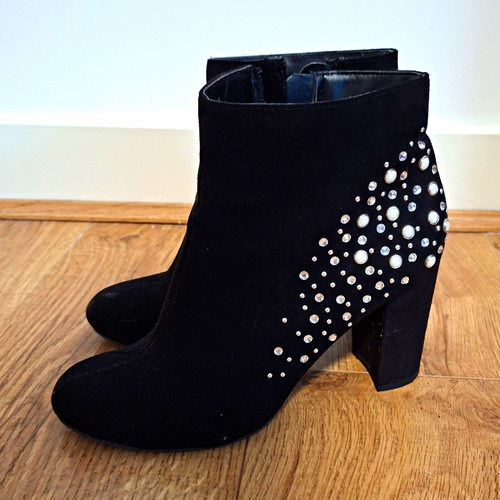 Primark black faux suede ankle - faux,