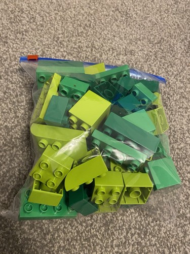50x green genuine lego duplo - 50x,