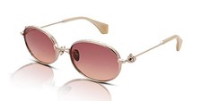 Vivienne Westwood Sunglasses Hardware Orb Oval VW7022 457 Shiny Gold/Brown