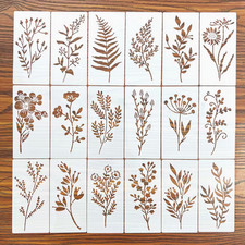 18pcs Floral Painting Stencils