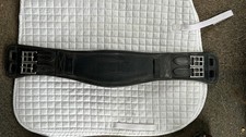Dressage Girth Black Leather 22"