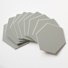 14.98cm x 17.19cm WallPops Luxury Self Adhesive Vinyl Wall Tiles HEXAGON GREY
