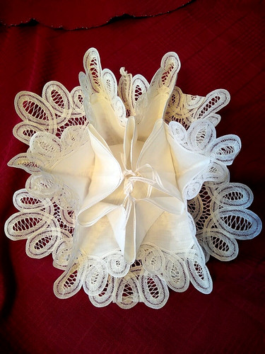 Vintage brussels lace muffins - vintage,