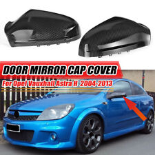 2x Carbon Fiber Look Door Wing Mirror Covers Caps For Astra H Vauxhall 2004-2013