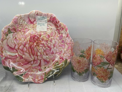 Pcs set dinner plates pink - set,