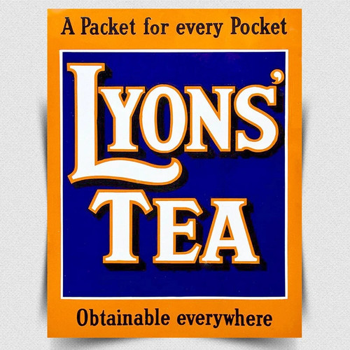 Lyons tea metal sign - lyons,