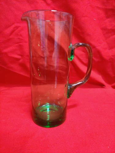 Vintage green glass lemonade - glass,