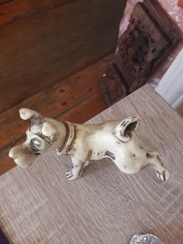 Antique porcelain dog figurine - antique,