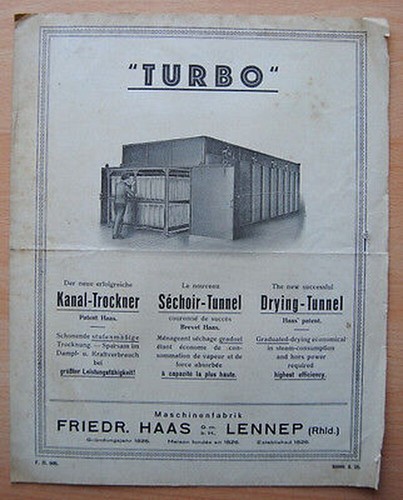 Tunnel dryer turbo - tunnel, friedr