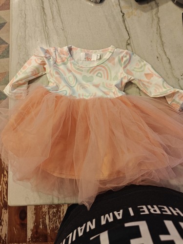 Pastel rainbow heart tulle - heart,