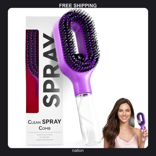 Hair brush with built - with, water