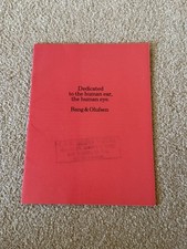 Bang & Olufsen Range Brochure