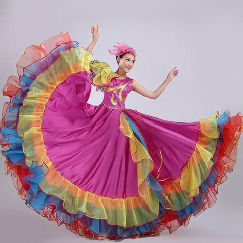 Lady flamenco dress - flamenco, spain