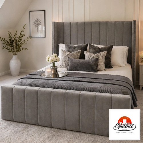 Bespoke sleigh bed - king, &