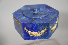 Afghan genuine lapis lazuli octagon box jewelry box casket box No:22/1