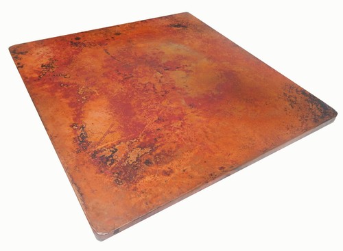 Mexican square copper table - mexican,