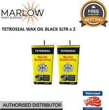 2 x TETROSEAL CAVITY WAX OIL 5LTR - BLACK - CORROSION PROTECTION RUSTPROOFING