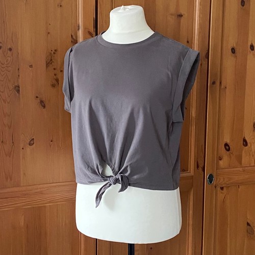 Cider grey crop shirt tie - crop, t-shirt