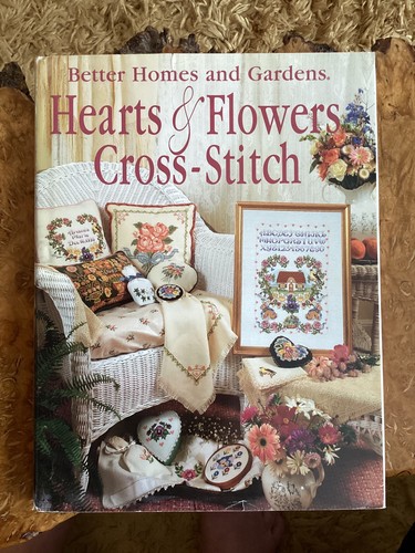 Cross stitch book hearts - cross,