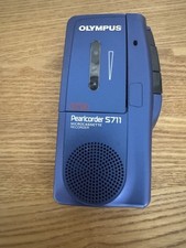 Olympus Pearlcorder S711 Micro-cassette Recorder Blue Working