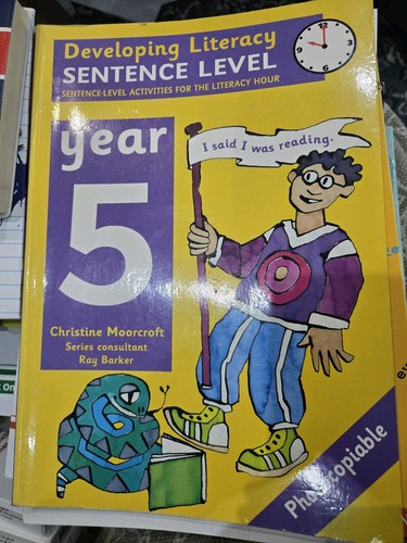 Developing literacy sentence - developing,