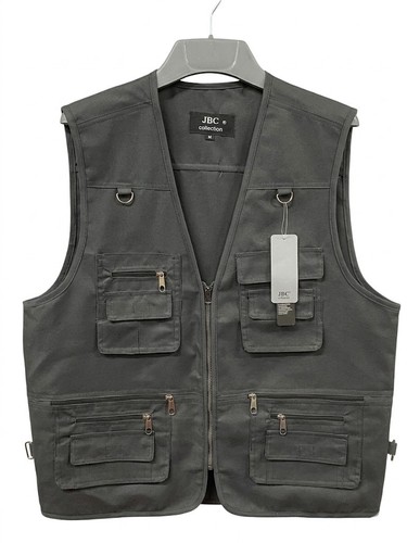 Mens multi pocket utility vest - utility,