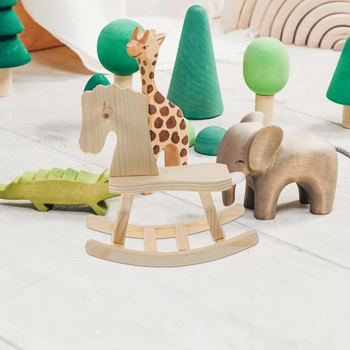Wooden rocking horse - wooden, model