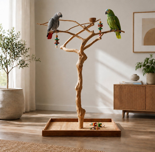 Large natural java - large, parrot