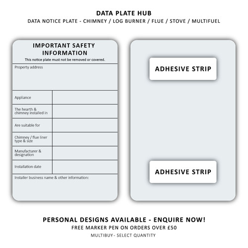 Data notice plate chimney - notice,