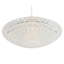 Pendant Shade Crystal Glass Effect Ceiling Uplighter Easy Fit Design