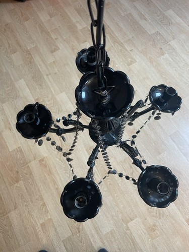 Homebase black chandelier - black, –