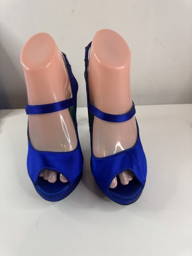 Next royal blue satin peep - royal,
