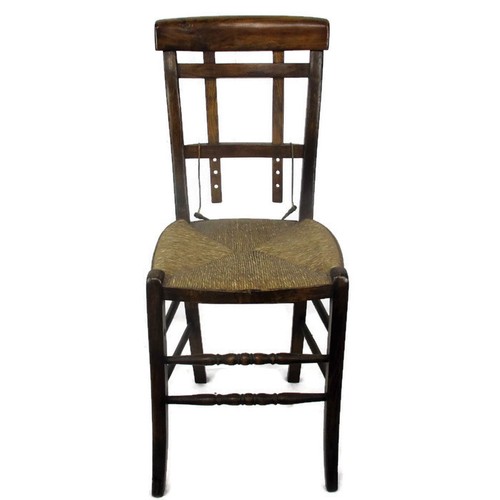 Antique wooden chair rush - antique,