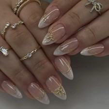 24x Piece Gold Bow Nail Art