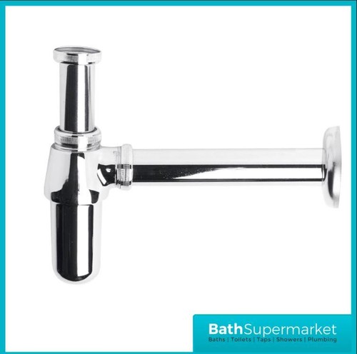 Chrome bottle trap basin - trap, sink