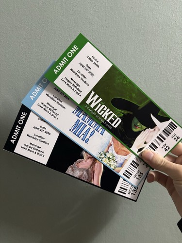 Custom personalised ticket - custom,