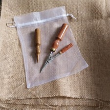 Rag Rug Making craft Tool bodger + prodder & hessian