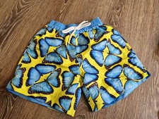 Thomas Royall Swim Shorts Yellow Blue Butterfly Print Age 8