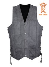 Men Gray Cowhide Leather